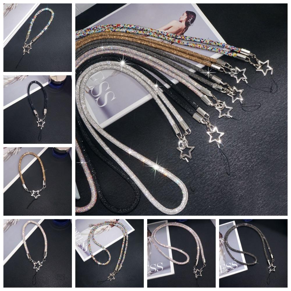 

Короткий/длинный стиль блестящий шнурок для телефона со стразами цепочка для мобильного телефона чехол для телефона аксессуары multicolor-short