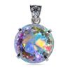69 Ct+ A++ Natural Round Cut Mystic Topaz 925 Sterling Silver Pendant Certified