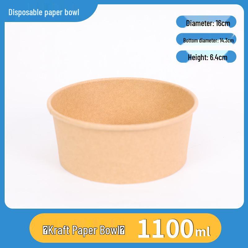 Cheng Yuan 750ml Thick Kraft Paper Bowl - Disposable Lunch & Takeaway Container