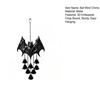 Dark Aesthetic Balcony Decorations Gothic Bat Metal Wind Chime, Halloween Hanging Ornament with Multiple Bells, 3D Unique Gift Ideas Embossed