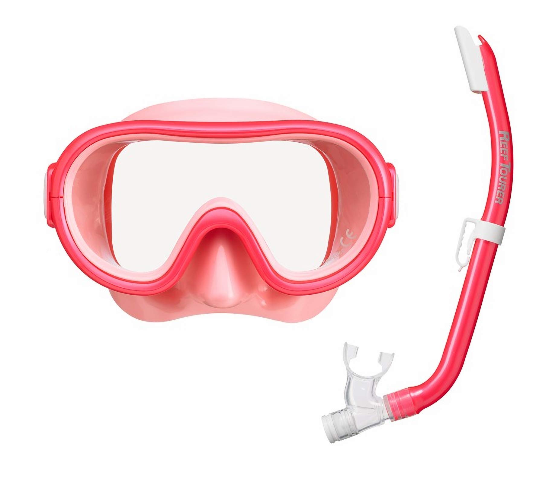 

REEF TOURER Маска и трубка для снорклинга для возраста Розовый Флэш RC9203 Дети, Набор из 2 предметов, Силикон/Эластомер, 4-9, Розовый,