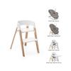 Stokke Steps Baby High Beech with Footrest and Adjustable Comfortable and Product 349701 Chair, Natural, Backrest, Functional, Number