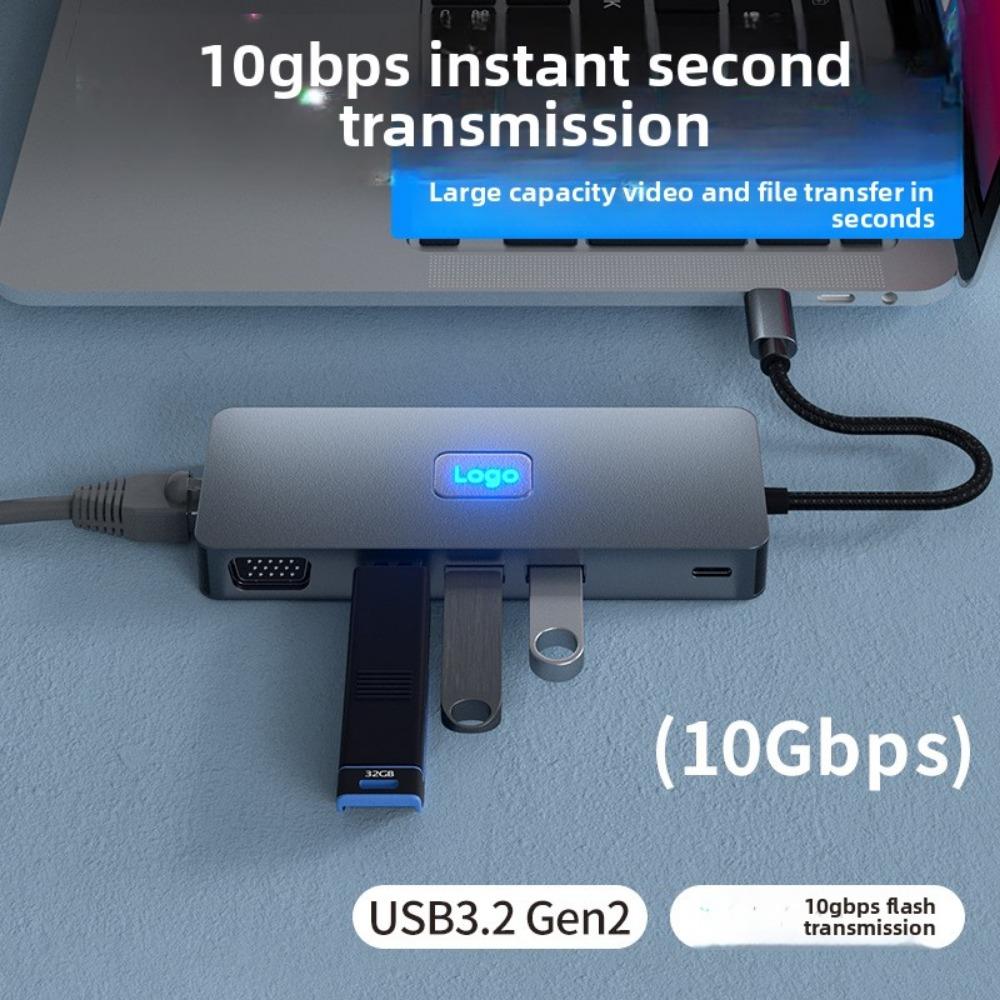 11 in 1 Type C Docking Station USB 3 2 Expander with Gigabit Ethernet Port for Laptop
