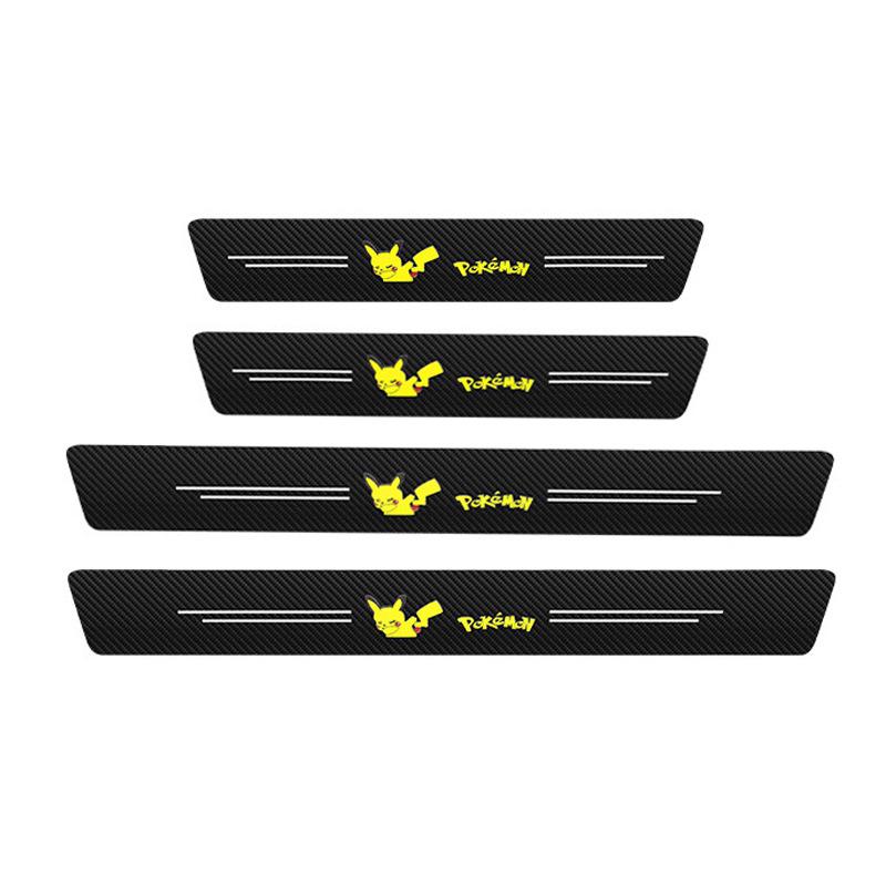 Car Door Sill Protector Carbon Fiber Anti-Scratch Step Guard