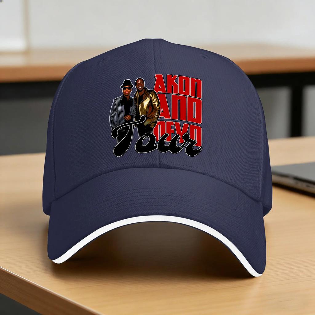 Akon and Neyo Tour Sun Baseball Cap Spring Casual Hip Hop Hats For Unisex Tennis Skate Baseball Caps