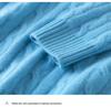Women's Half-Zip Cashmere Sweater - Autumn/Winter Cable Knit, Gentle Style, Half-High Neck Base Layer.