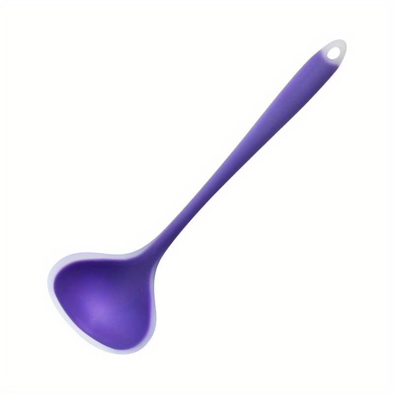 Large Capacity Heat-Resistant Premium Silicone Soup Ladle - Easy-Clean Kitchen Spoon for Cooking & Serving