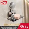 Xiaomi Suction Cup Soap Holder Wall Mounted Soap Storage Drain Rack Bathroom Shower Soap Holder Household Soap Tray Storage Organizer