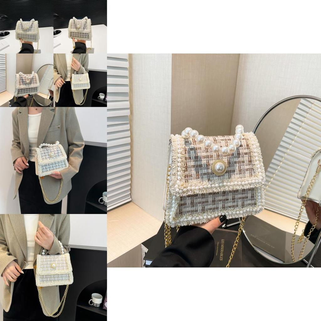 Fashionable Pu Leather Small Square Bag For Women Available In Cream And Khaki