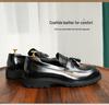 Genuine Leather Tassel Loafers: Men's British Style, Thick-Soled, Slip-On Formal Shoes