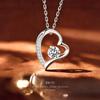 Elegant Heartbeat Clavicle Pendant Necklace for Valentine's Day