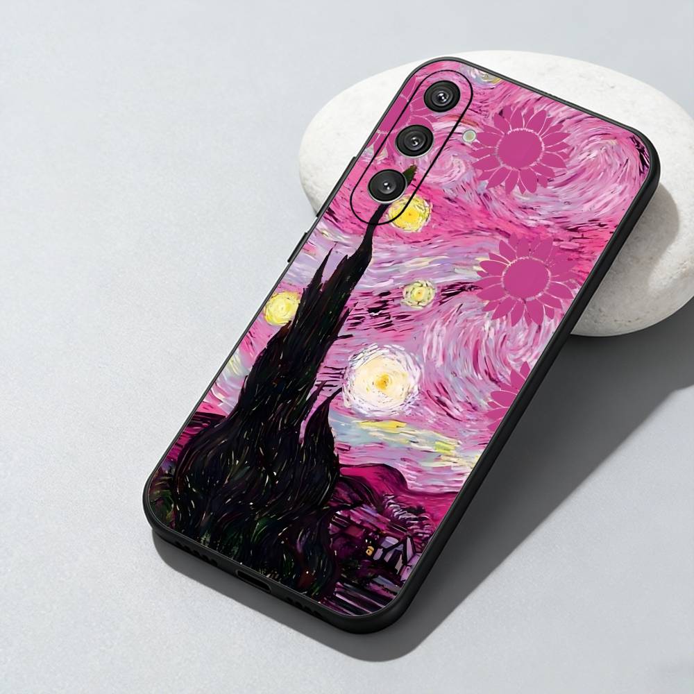 

Secondary Creativity S-Starry Night Phone Case For Samsung Galaxy A73,A72,A71,A70,A52,A51 Others Soft Black Cover Samsung a32 5g