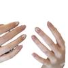 Wearing Armor Pure Handmade Manicure Finished Product Fake Nail Patch New Nude Gold Foil Hand-painted Magic Mirror Butterfly