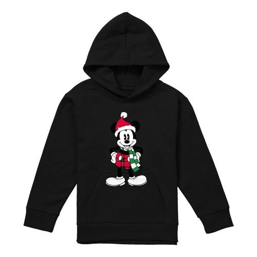 Disney Childrens/Kids Mickey Mouse Tartan Christmas Hoodie