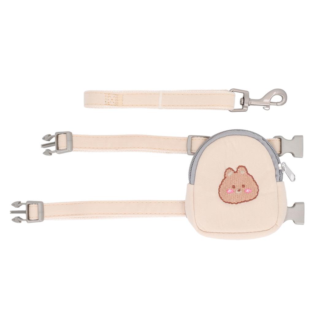 Pet Backpack Harness with Leash Animal Pattern Backpack Adjustable Vest Harness Puppy Traction Rope