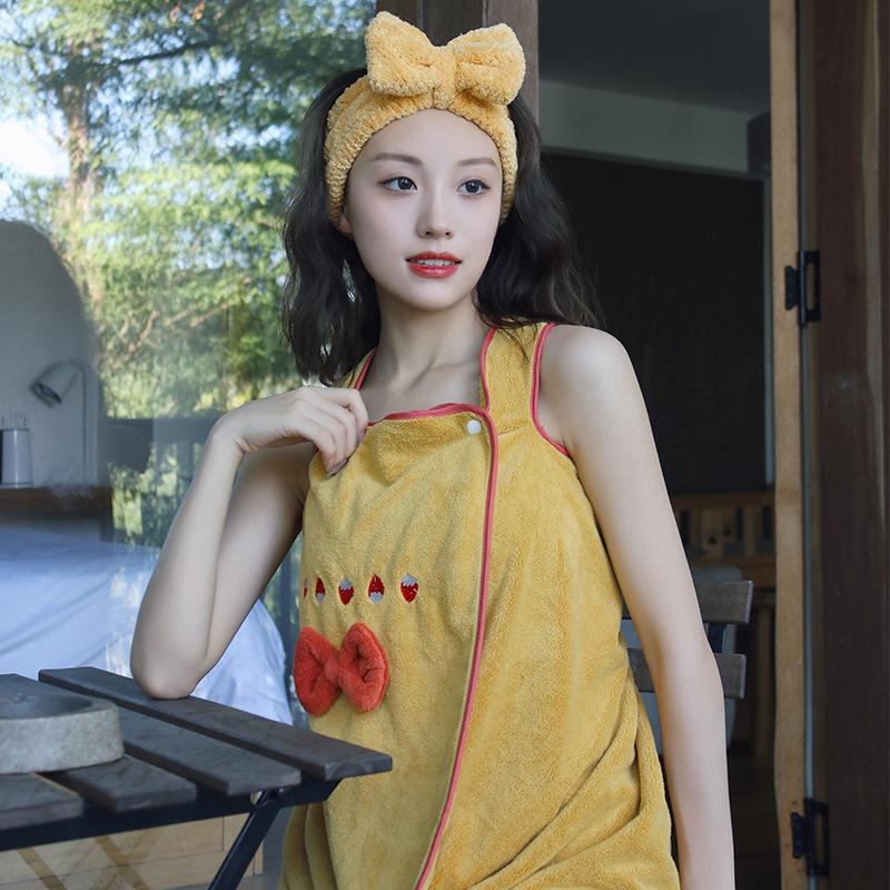 Korallensamtrock Gesäumtes Badetuch Wickeltuch für Erwachsene Tragbares Badetuch