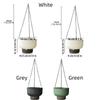 Drainage Self Watering Hanging Planters Chain Hooks Vertical Flowerpot  Indoor Plants