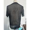 Herren Casual Kurzarm Strickjacke Hemd Sommer Einfarbig Atmungsaktiv Oberteil