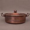 Thickened antique pot Shabu mutton hot pot Copper double flavor hot pots for cooking Induction cooker copper hot pot