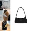 Stylish Minimalist Black And White Pu Baguette Handbag For Daily Use With Unique Features