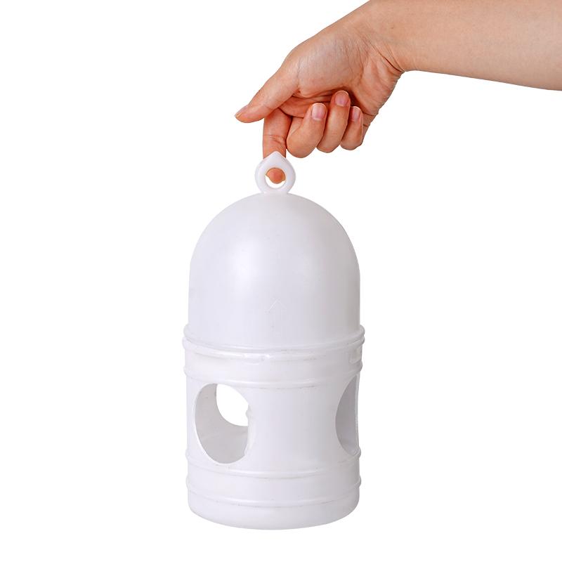 Bird Water Drinker Bottle Pigeon Water Dispenser Feeder Bird Cage Accessories Large Capacity with Hanging Handle 1L белый