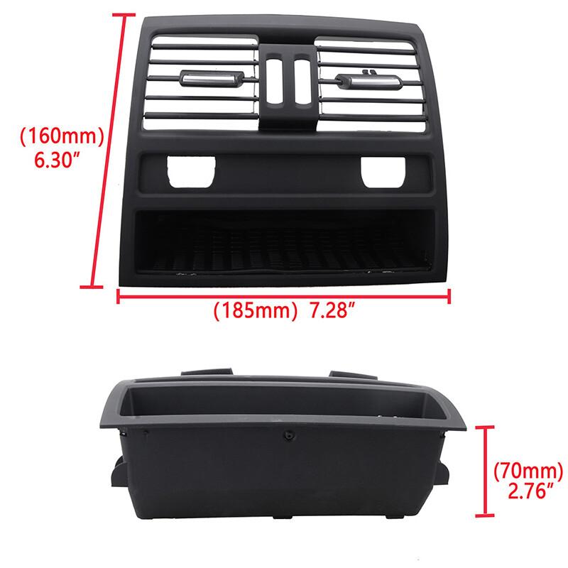 Rear AC Center Console Fresh Air Outlet Vent Grille Cover Fits BMW 5 F10 Black