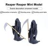 1Pc Black Grim Reaper Statue Mini Devil Figurine Dollhouse Halloween Thrilling Robe Nightcrawler Ornament Micro Landscape Decor