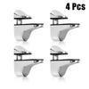 4Pcs Glass Clamp Glass Shelf Clamp Holder Wall Mount Glass Plated Brackets Flat Back Mount Holder For Partition Board Fixed Clip