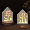 Flexible Silicone Home Decoration Mold Hollow Out House Shaped Candlestick Mould Gypsum Mould for Atmosphere Light