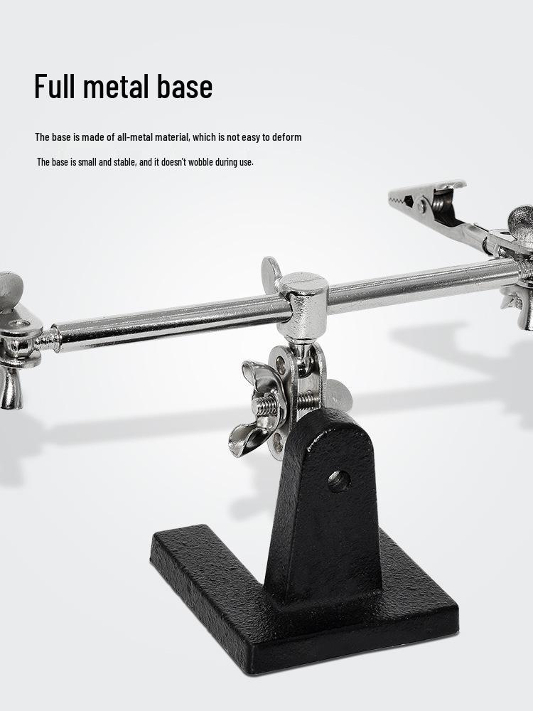 Kovová otočná svařovací svorka pro přípravek na opravu desek plošných spojů