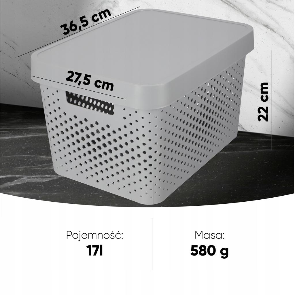 Curver Basket Container Box Lid Set of 3x