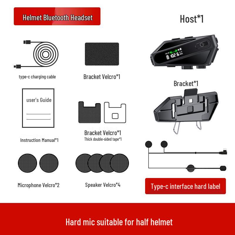 Multi-functional Motorcycle Helmet Bluetooth Intercom Earphones with Cross-border Certification