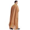 Men's Embroidered Chiffon Robe, TH834 - Long-Sleeved Arabic Tassel Design with Gold Beads