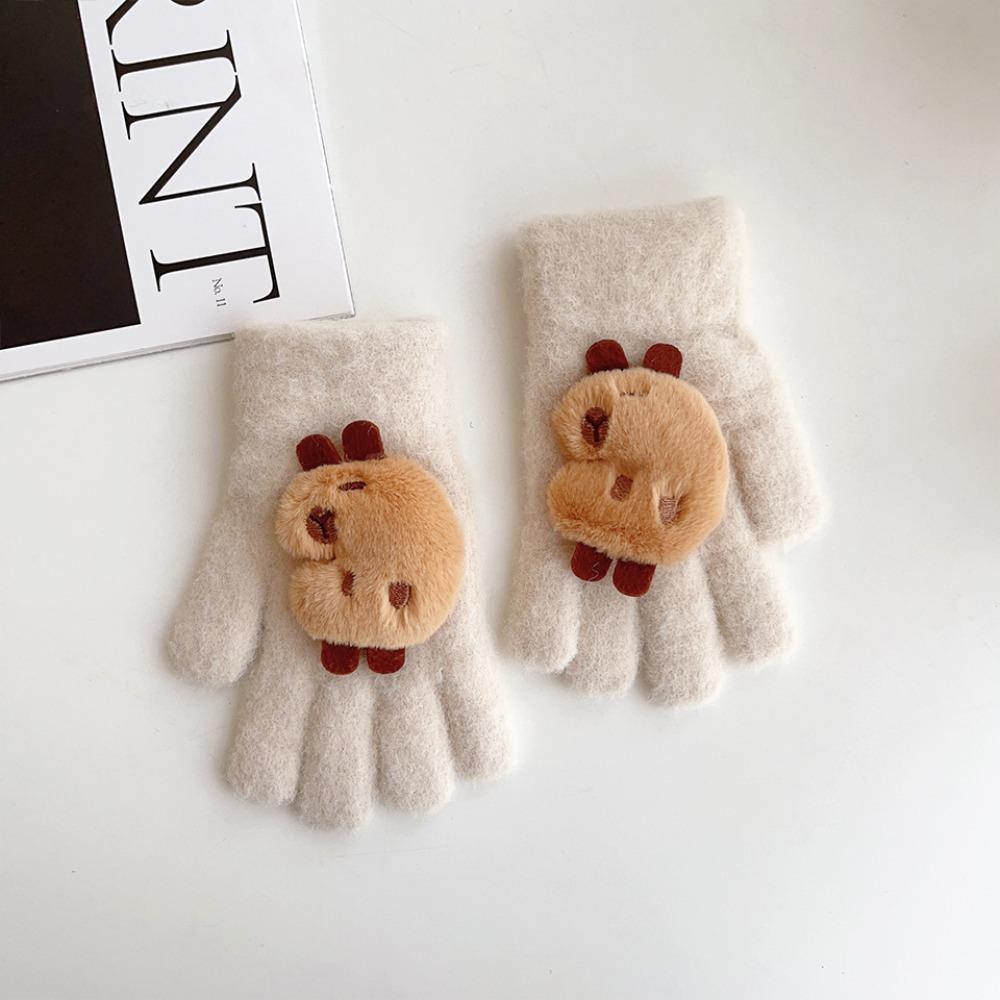 Capybara Mittens Thicken Keep Warm Gloves Portable Gloves Outdoor
