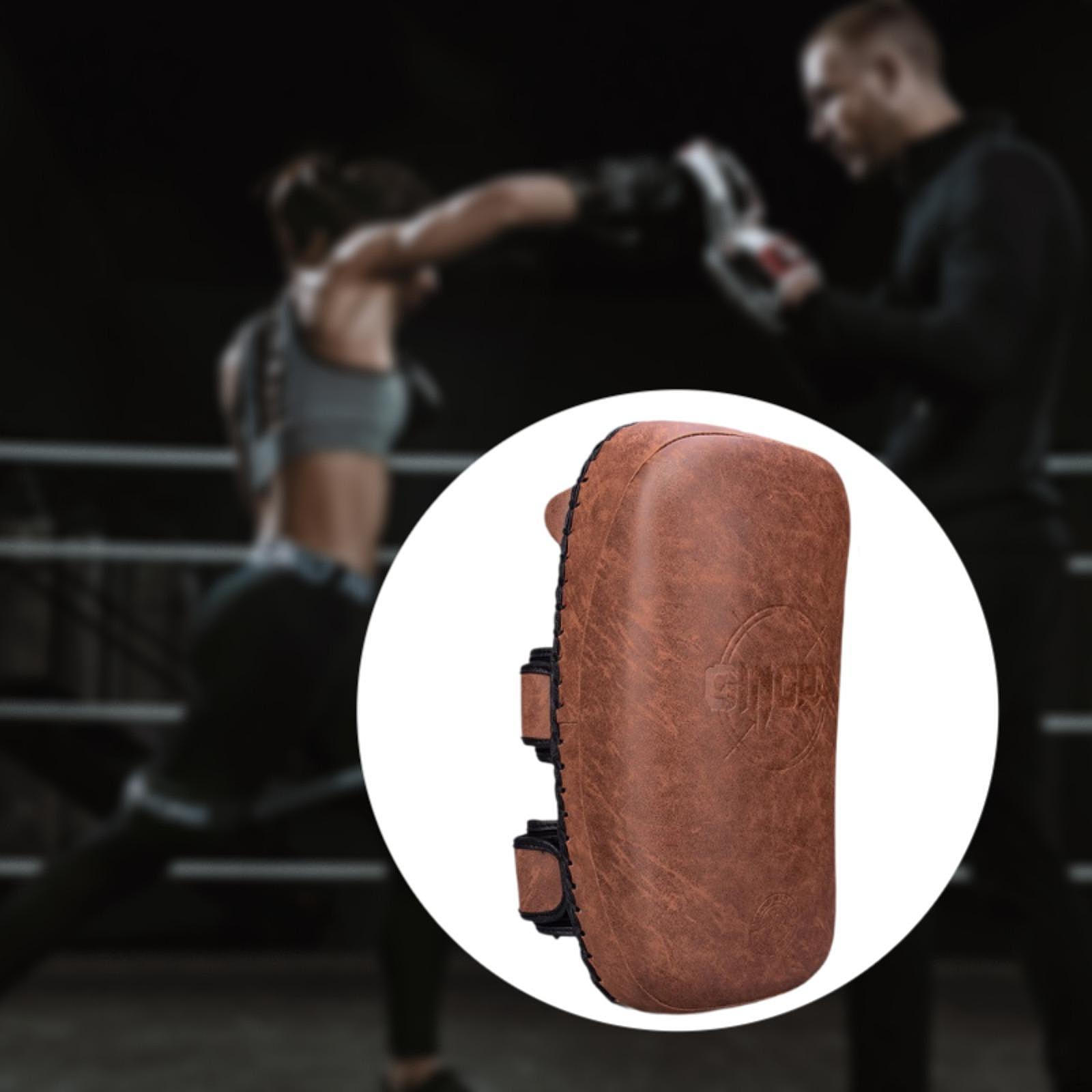 

Боксерские изогнутые накладки на ноги, аксессуары, перчатки, принадлежности для тренировок по тайскому боксу Brown