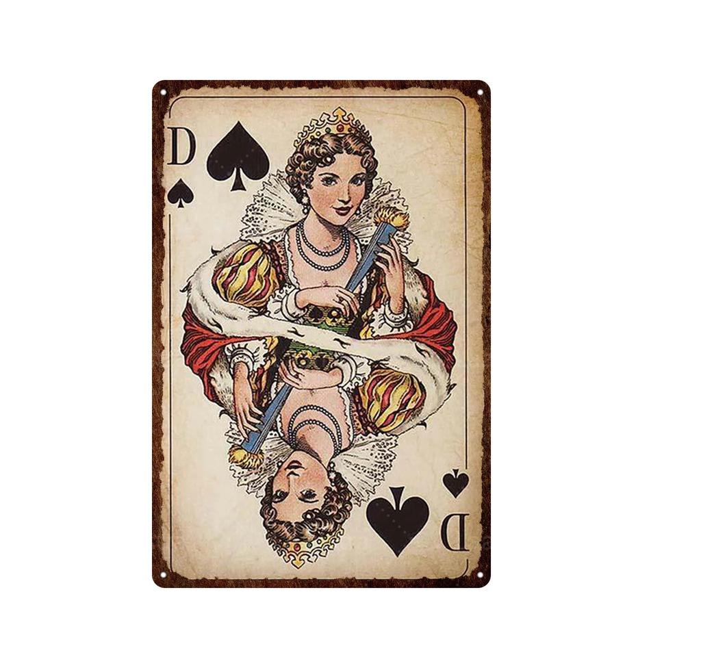 Poker Shabby Vintage Posters Music Piano Guitar Metal Plate Tin Sign Different Style Wall Decor Iron Painting Poker Decor Art