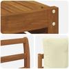Outdoor Sofa Set with Cushions 5 Pcs Natural and Cream