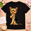I Love Mom Yorkshire Terrier Tattoo Shirt, Funny Dog Mom Mothers Day Gift, Yorkie Lover Tee, Cute Puppy Tattoo Shirt, Pet Owner