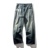 American Retro Washed Distressed Ripped Jeans for Men, Spring and Autumn Wide-Leg Loose Pants, Foreign Trade Men's Casual Long Pants