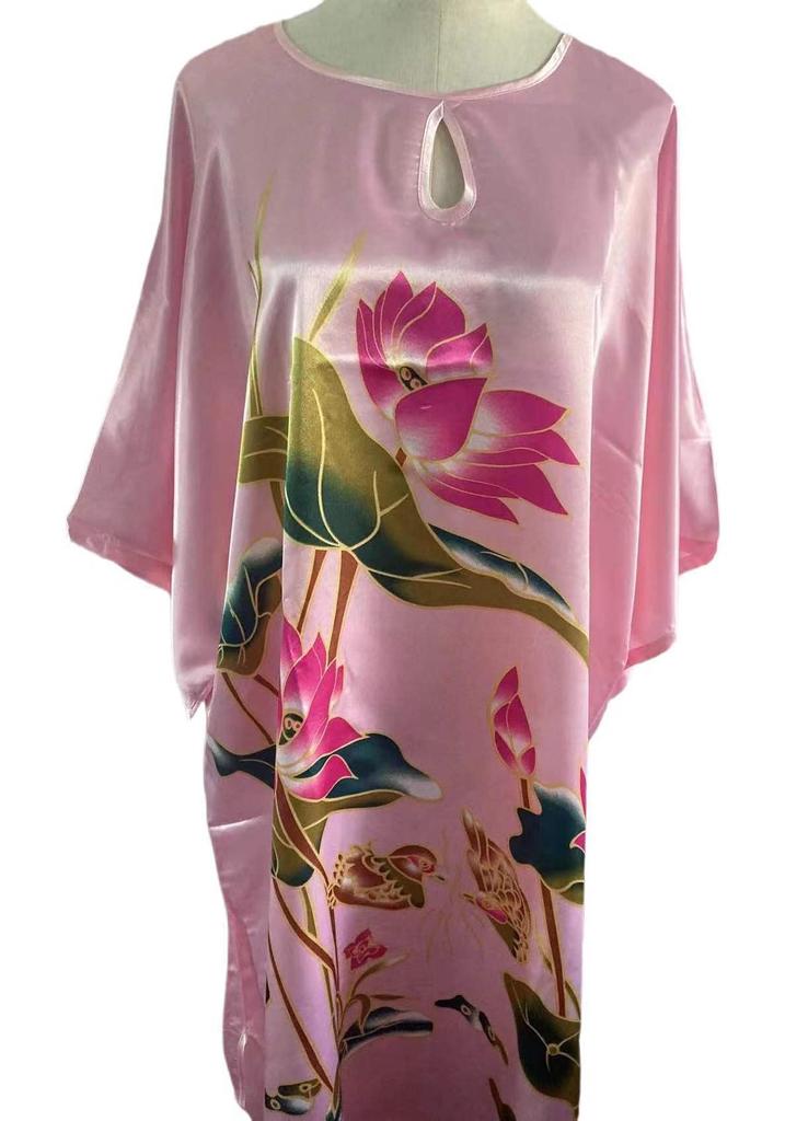 Plus Size Silk Qipao Pajama Robe & Tang Suit Bathrobe