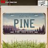 Vintage City Location Number Print License Plate Metal Tin Sign Retro Wall Decor For Bar Cafe Home Garden