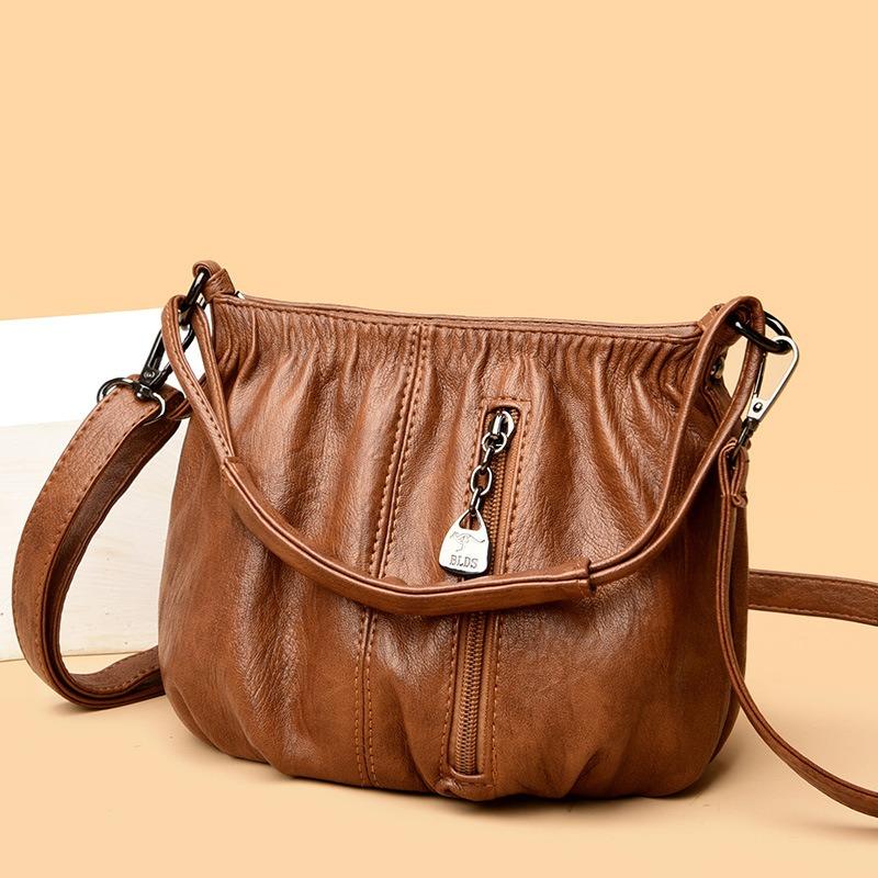 Women's Bag New Splicing Bucket Bag Shoulder Messenger Bag Practical Mother-in-law Bag Tide