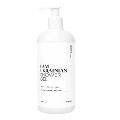 Shower Gel with Vanilla, Amber, Rose Scent I AM UKRAINIAN 500 Ml