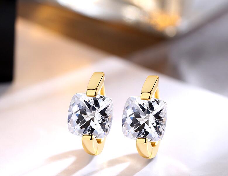 925 Sterling Silver Stud Earrings AAA Zircon For Women High Quality Exquisite Student Girlfriend Jewelry Accessories Heart Gift