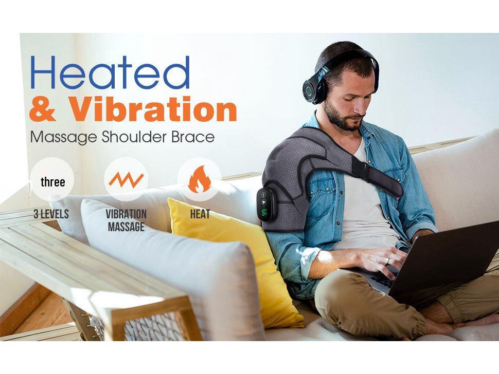 Heating Massage Shoulder Pad with Touchscreen Controller