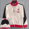 Mens Windproof Outdoor Sport Jacket Long Sleeve V-Neck Thick Lightweight Training Coat Running Hiking Football