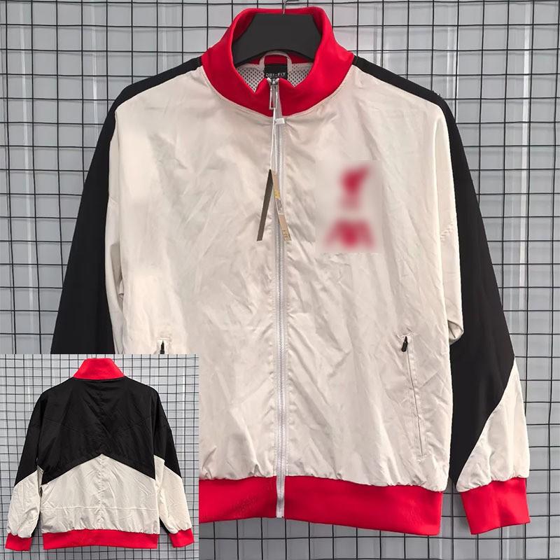 Mens Windproof Outdoor Sport Jacket Long Sleeve V-Neck Thick Lightweight Training Coat Running Hiking Football