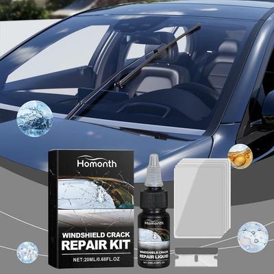 NEU 20ml Windschutzscheiben-Rissreparaturflüssigkeit Hochwertiges Harz Autozubehör Werkzeug Härtung DIY Reparatur Reparaturkleber Fensterglas D8R4