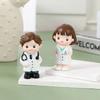 Cute Resin Doctor Nurse Figurine DlY Cartoon Doctor Garage Kit Doctor Nurse Model Statue Crafts