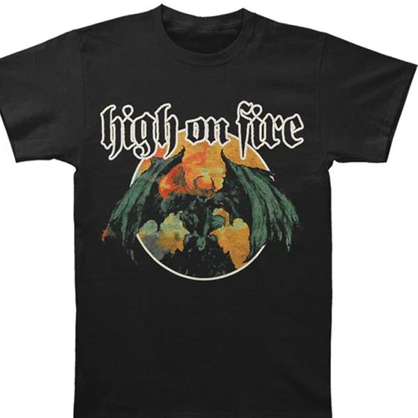 

Винтажная черная футболка группы High on Fire Унисекс Все размеры от S до 45XL 2F67 3XL